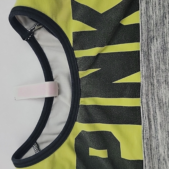 Victoria's Secret Pink cropped athletic top sports bra racerback - Picture 4 of 5